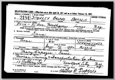 Dapszis Draft Reg. 1942 Dapszis Draft Reg. 1942